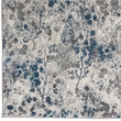 Livigno 1242 Transitional Floral Blue Polypropylene Area Rug 7'10