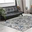 Livigno 1242 Transitional Floral Blue Polypropylene Area Rug 7'10