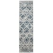 Livigno 1243 Transitional Geometric Blue Runner Polypropylene Area Rug 2'2