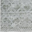Livigno 1243 Transitional Geometric Green Runner Polypropylene Area Rug 2'2