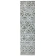 Livigno 1243 Transitional Geometric Green Runner Polypropylene Area Rug 2'2