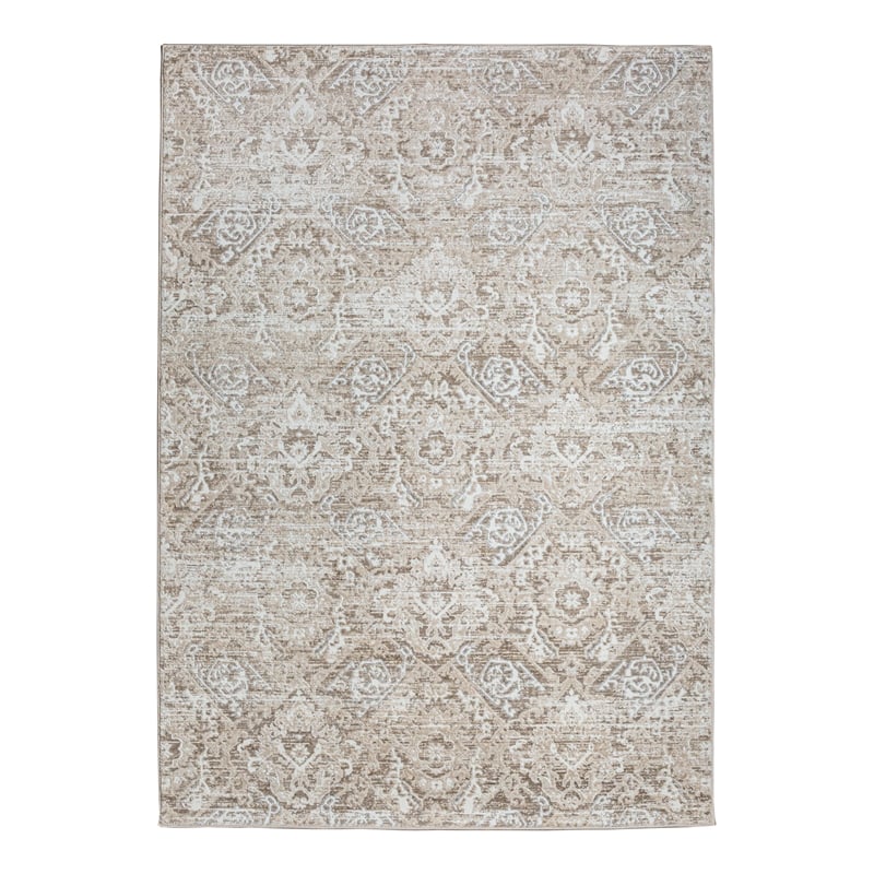 Livigno 1244 Transitional Abstract Beige 5x8 Polypropylene Area Rug