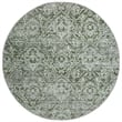 Livigno 1244 Transitional Abstract Green Round Polypropylene Area Rug 5'3