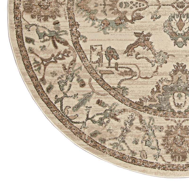Radici USA Colosseo Traditional Distressed Floral Bone White 5'3