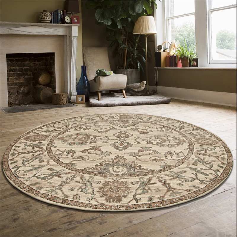 Radici USA Colosseo Traditional Distressed Floral Bone White 5'3