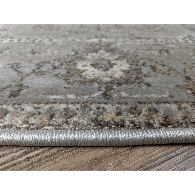 Radici USA Colosseo Traditional Distressed Floral Gray 5'3