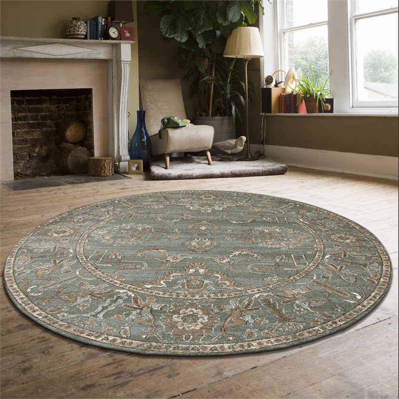 Radici USA Colosseo Traditional Distressed Floral Green 5'3