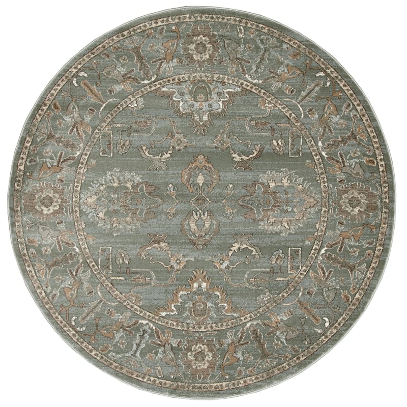 Radici USA Colosseo Traditional Distressed Floral Green 5'3