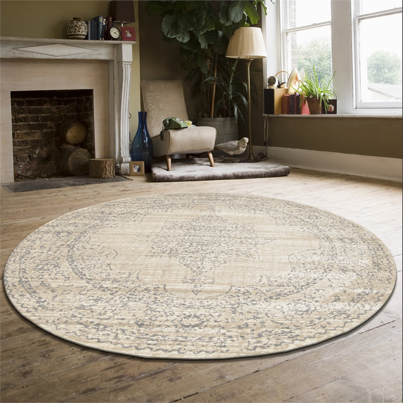 Radici USA Colosseo Traditional Medallion Beige 5'3