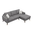 Infini Right Sided Fabric Sofa & Chaise Set in Gray
