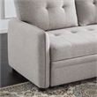 Infini Reversible Fabric Sleeper Sofa & Storage Chaise Set in Light Gray