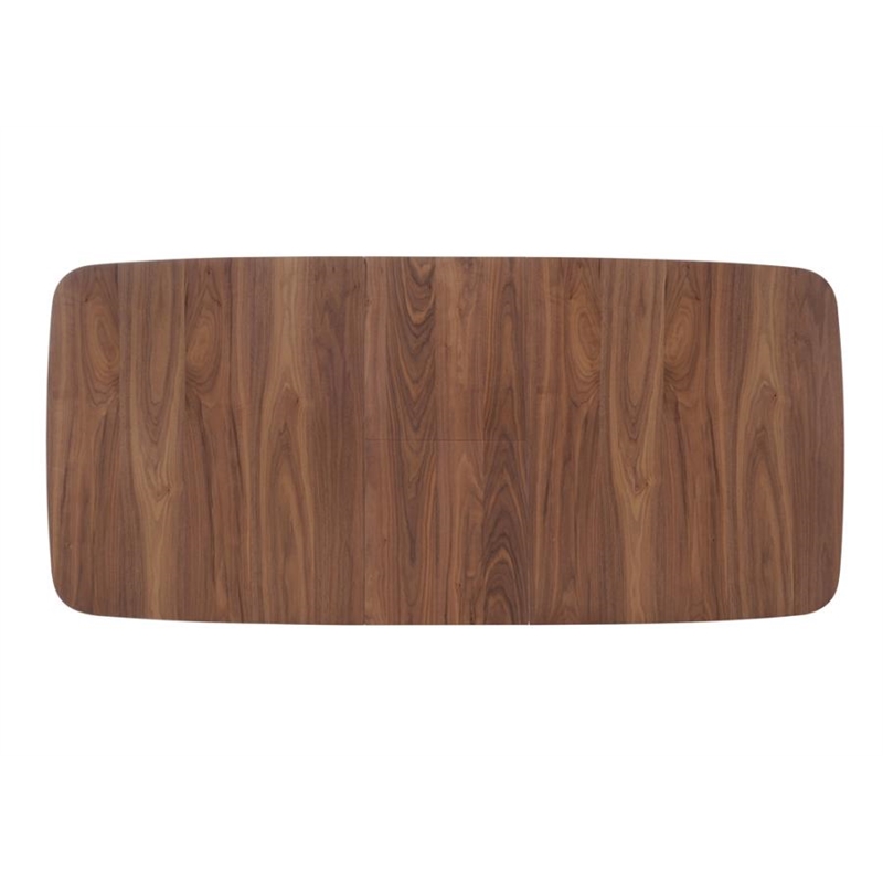 7 Pcs Dining Set-Butterfly Leaf Dining Table with 6 Black Faux Leather Chairs