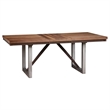 7 Pcs Set Extendable Leaf Dining Table with 6 Wooden Gray Fabric Chairs
