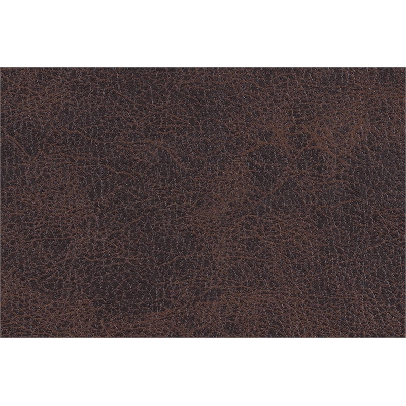 Vegan Leather Motion Reclining Sectional Sofa in Dark Brown