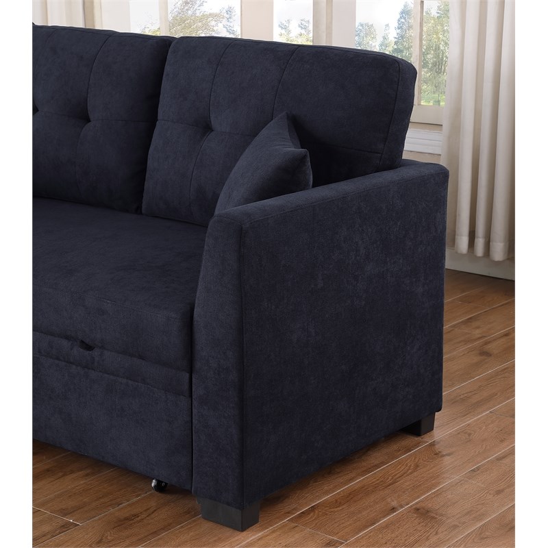 Reversible Sleeper Sectional Sofa with Storage Chaise and Pull Out Sleeper Bed