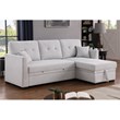 Reversible Sleeper Sectional Sofa with Storage Chaise and Pull Out Sleeper Bed