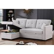 Reversible Sleeper Sectional Sofa with Storage Chaise and Pull Out Sleeper Bed