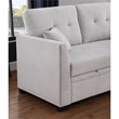 Reversible Sleeper Sectional Sofa with Storage Chaise and Pull Out Sleeper Bed