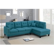 2-PC Sectional Sofa with Modern Nailheads Design-Azure