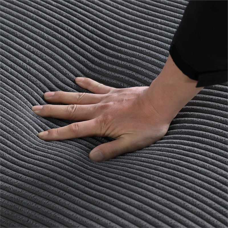 Corduroy 6 Seater Modern Sofa Couches with Ottoman