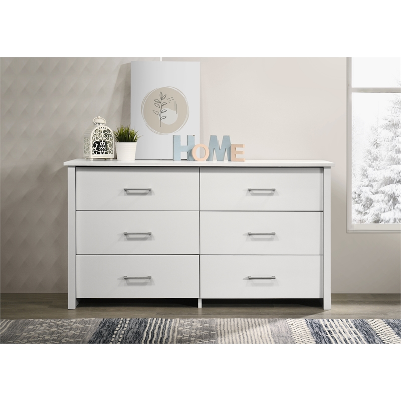 6-Drawer Dresser Buffet Wood Storage Cabinet for Bedroom Living Room or Office
