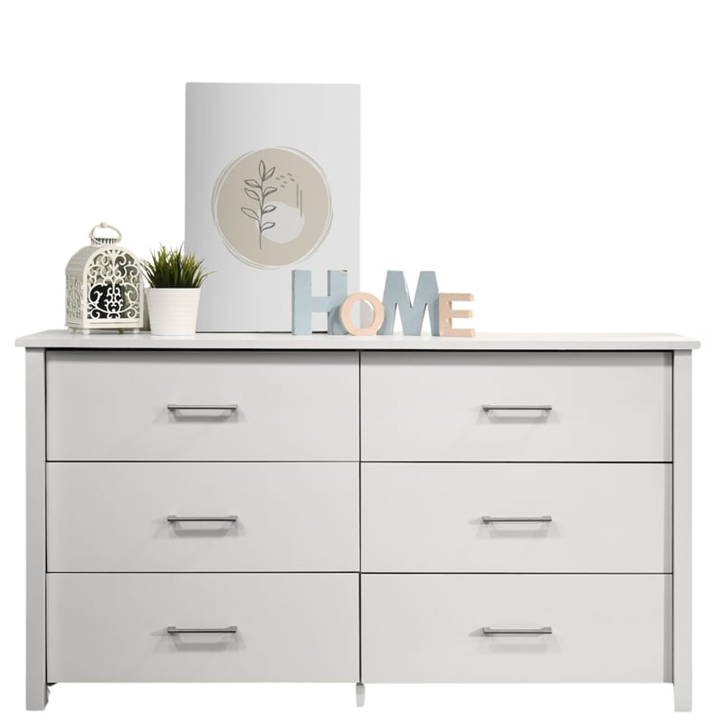 6-Drawer Dresser Buffet Wood Storage Cabinet for Bedroom Living Room or Office
