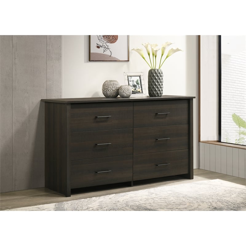 6-Drawer Dresser Buffet Wood Storage Cabinet for Bedroom Living Room or Office