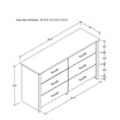 6-Drawer Dresser Buffet Wood Storage Cabinet for Bedroom Living Room or Office
