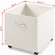 Donco Kids Solid Wood Mobile Toy Box Bin in White