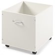 Donco Kids Solid Wood Mobile Toy Box Bin in White