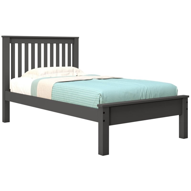 Donco Kids Contempo Twin Solid Wood, Spindle Twin Bed Frame Wood
