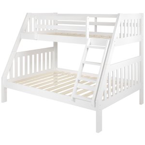 donco kids solid wood mission bunk bed in white 1010-15-18