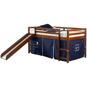donco kids twin solid wood mission low loft bed in espresso 750