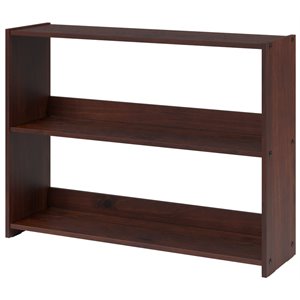 donco kids 2 shelf solid wood bookcase in cappuccino