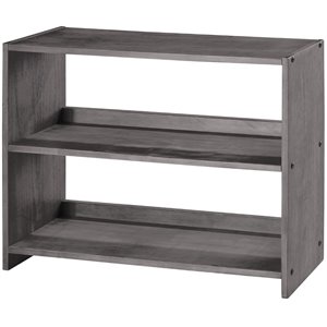 donco kids louver 2 shelf wooden bookcase in antique gray 790