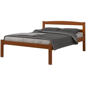 donco kids econo solid wood platform bed in light espresso 575