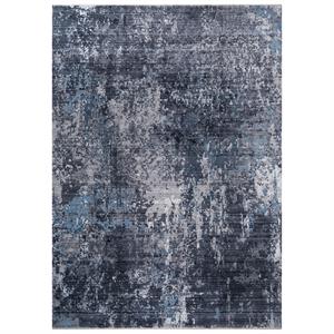 allstar living room area rug with weathered texture design in blue