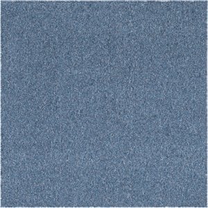 unique loom everyday shag plush area rug 3' 3 x 3' 3 square in blue