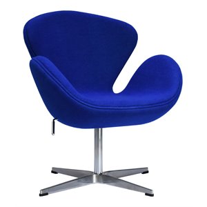 mos modern wool adjustable height swivel lounge chair in blue