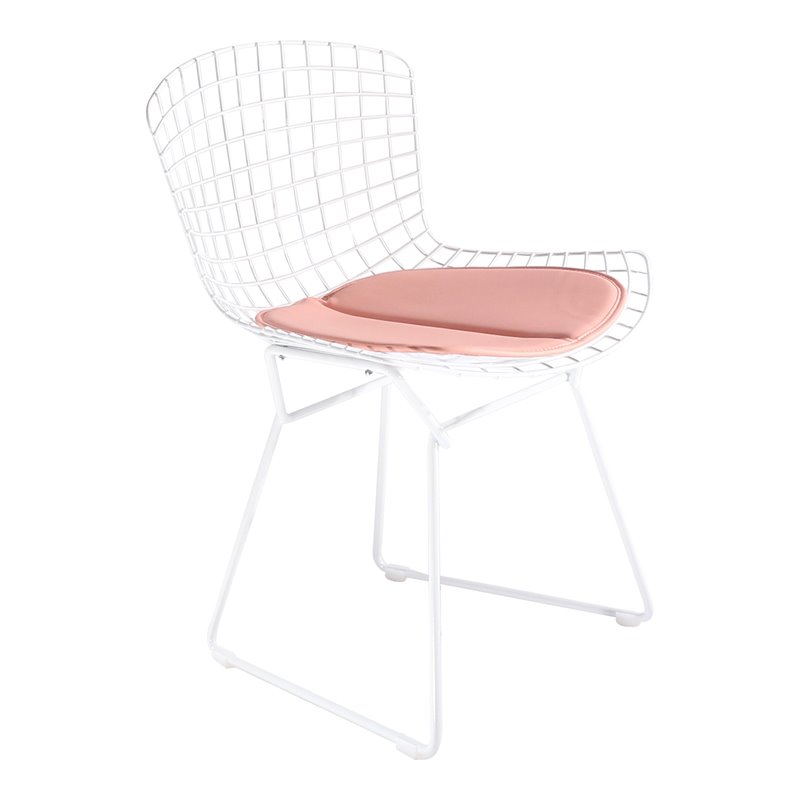 pink wire chair