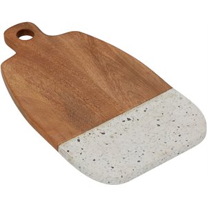 leeds & co natural brown terrazzo decorative cutting board