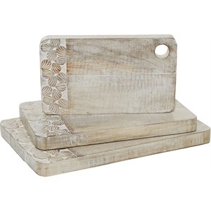 leeds & co mango wood country cottage cutting board (set of 3)