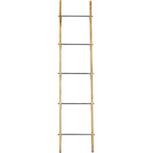 leeds & co brown stainless steel contemporary ladder style rack