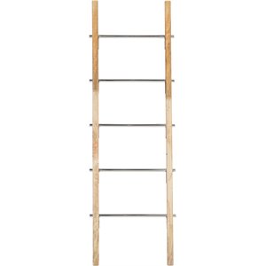 leeds & co brown stainless steel contemporary ladder style rack