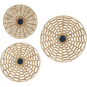 Leeds & Co Brown Dried Plant Material Wall Decor (Set of 3)