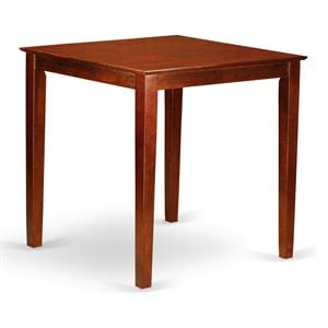 East West Furniture 36&quot Square Wood Counter Height Table in Dark Brown