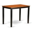 East West Furniture Yarmouth Wood Counter Height Table in Black/Cherry