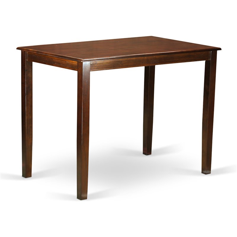 East West Furniture Yarmouth Wood Counter Height Table in Mahogany