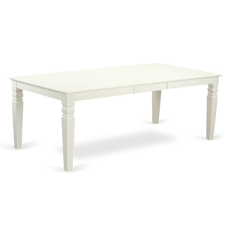 East West Furniture Logan 42" Rectangular Wood Dining Table in Linen