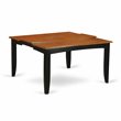 East West Furniture Parfait Square Wood Dining Table in Black/Cherry